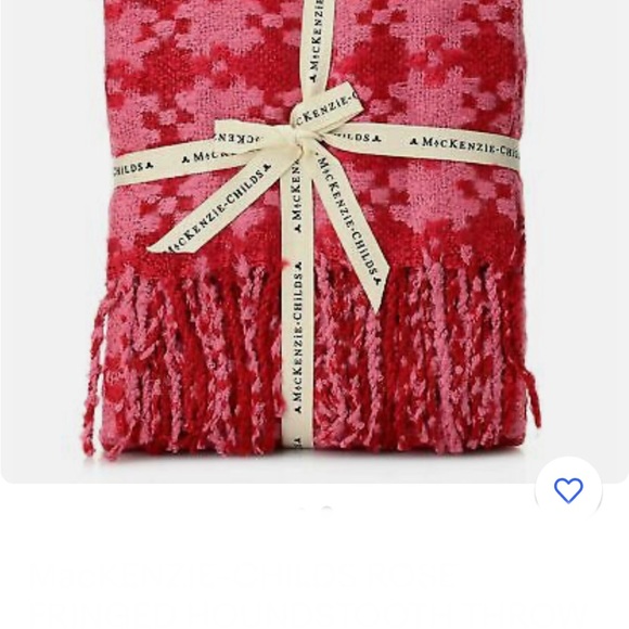McKenzie Childs Other - McKenzie Childs houndstooth throw - Red